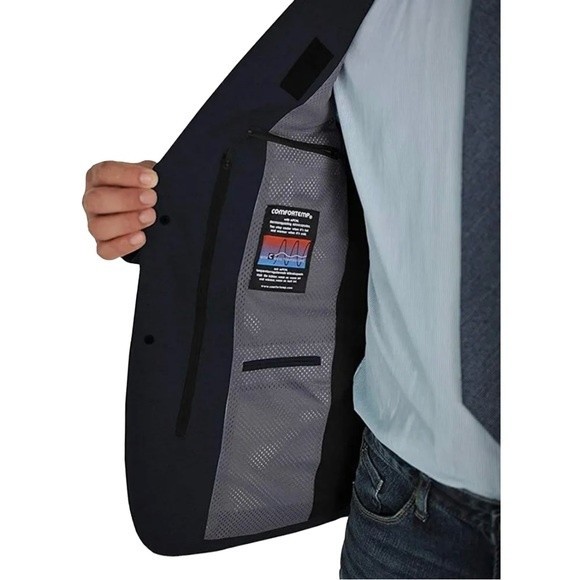 ARMYANTS Men’s Sz 46R Navy Blue Travel Blazer - Picture 2 of 12